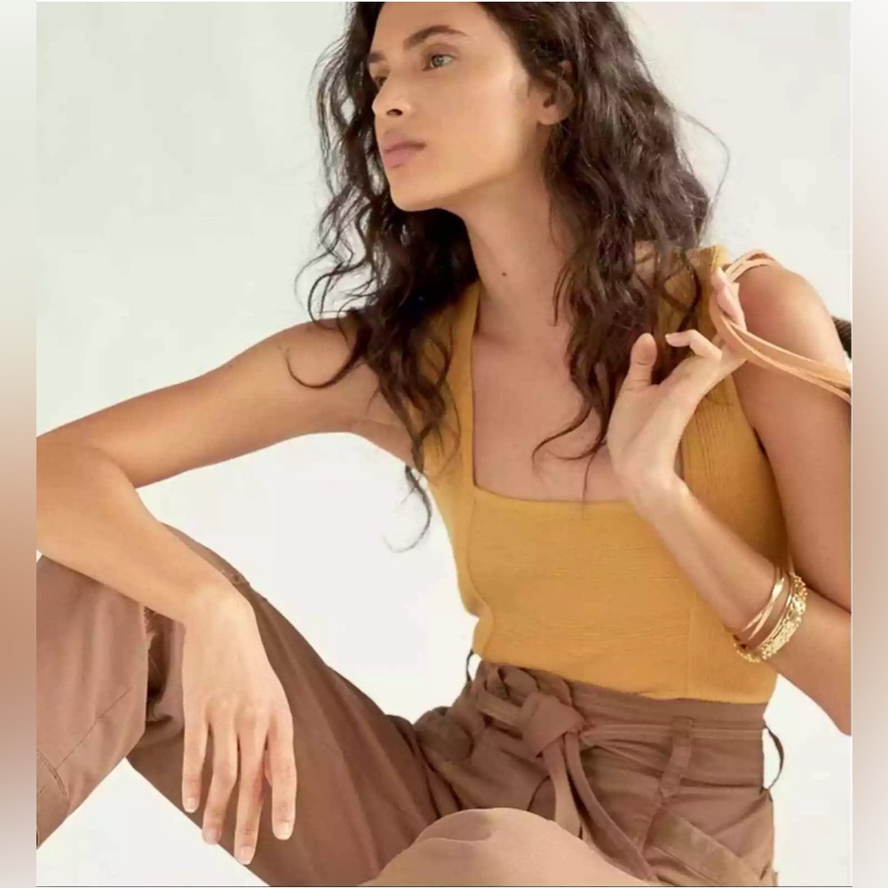 Anthropologie Maeve Stephie Cross-Back Top .